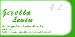 gizella lewin business card